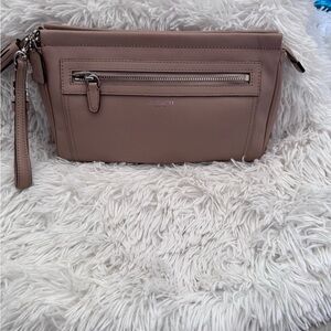 Coach Tan Clutch Wristlet